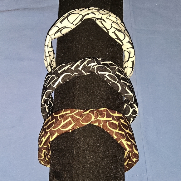 3 Stylish Black, White, and Brown Fashion Headbands(B7) - Picture 1 of 5